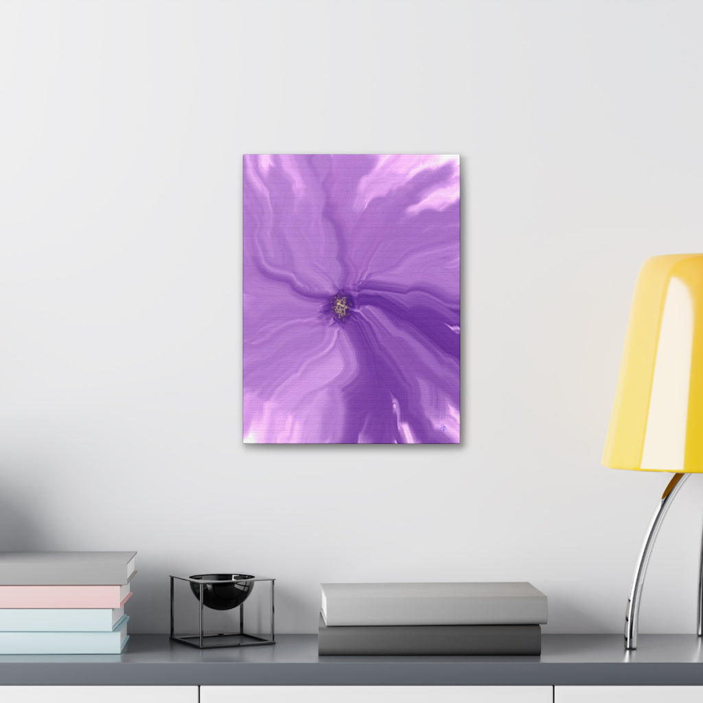 Abstract Purple Swirl Canvas Art – Stretched 1.5"