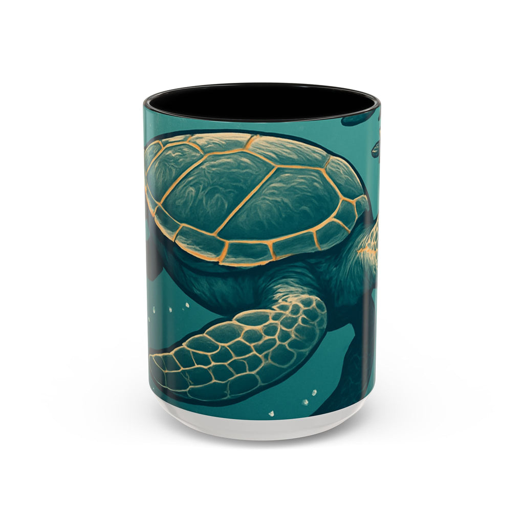 Tropical Turtle Accent Coffee Mug