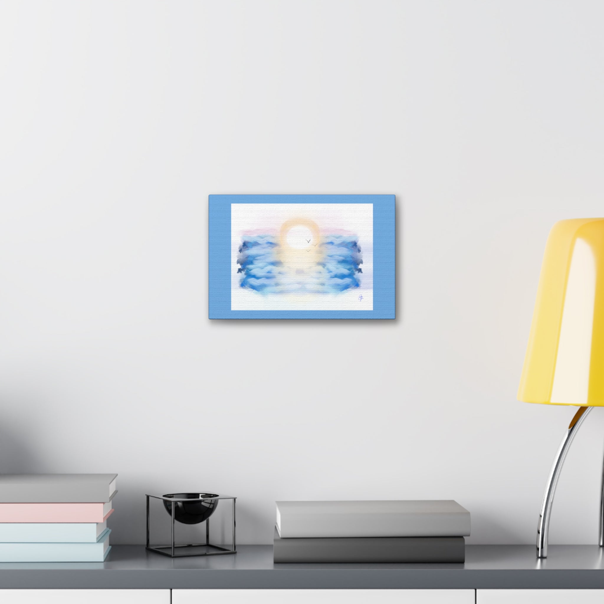 Sunrise Seascape Canvas Print — Soothing Ocean Wall Art, 1.5" Stretched