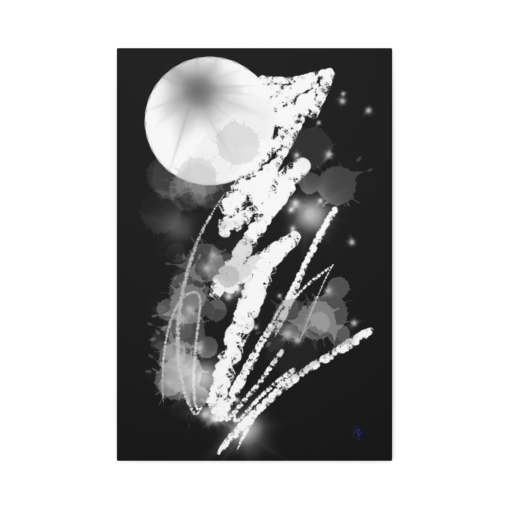 Canvas Stretched Art Print — "When lightning strikes"