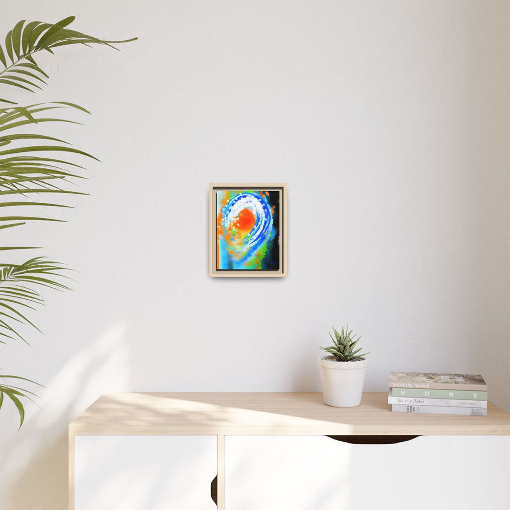 Abstract Ocean Wave Matte Canvas Print — Framed Multi‑Color Wall Art