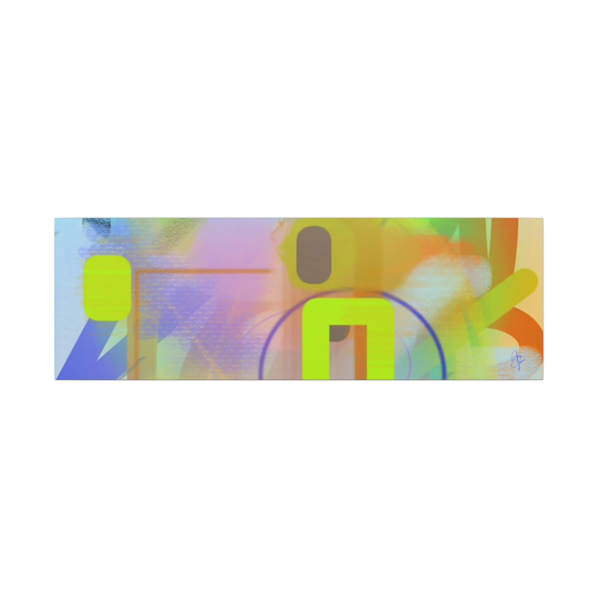 Abstract Color Burst Matte Canvas Print — Vibrant Geometric Wall Art