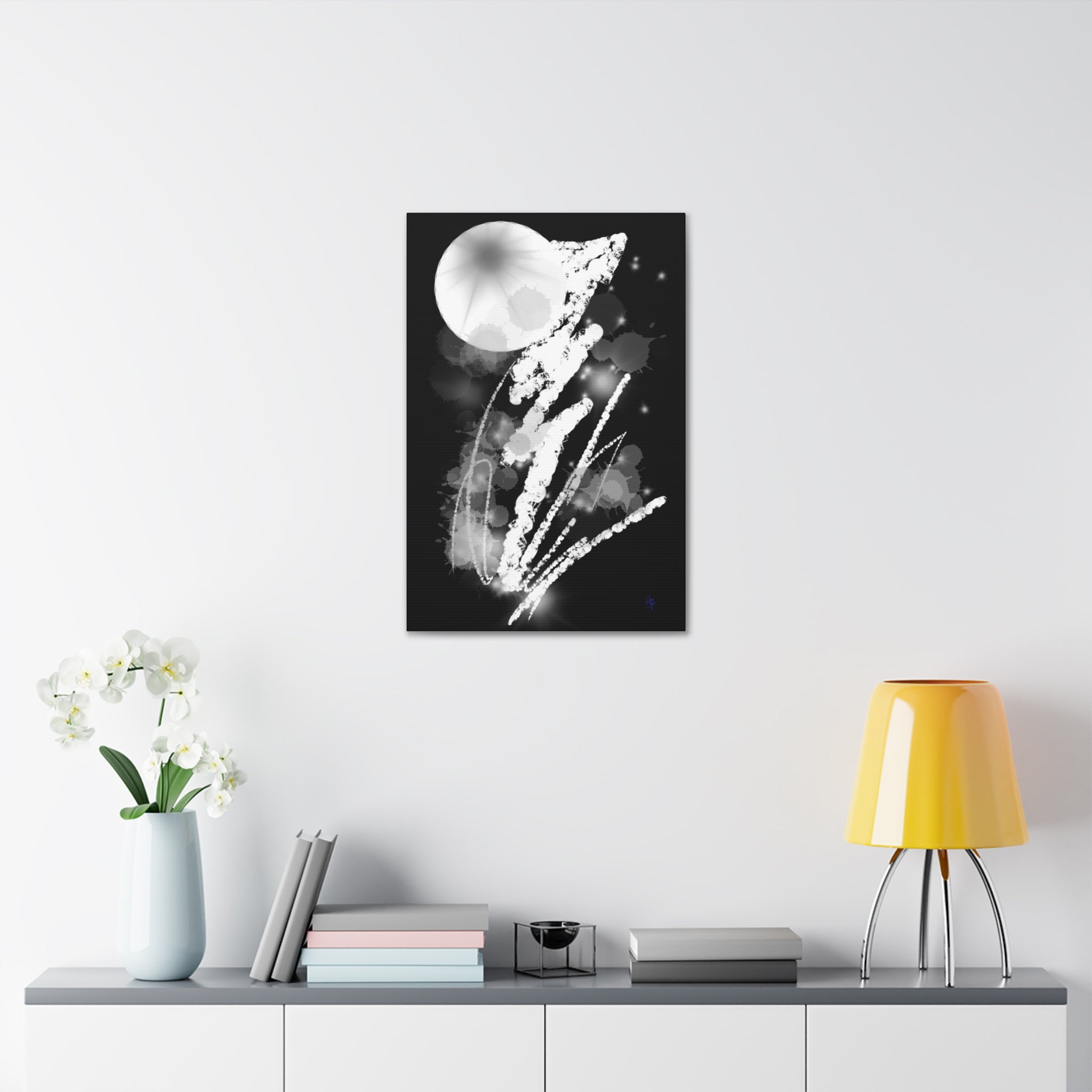 Canvas Stretched Art Print — "When lightning strikes"