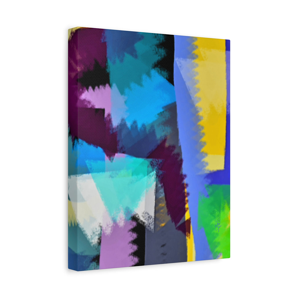 Abstract Color Burst Canvas Print — Vibrant Geometric Wall Art