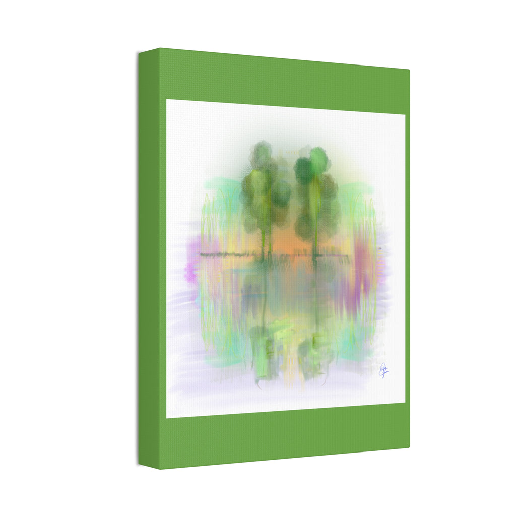 Serene Pastel Trees Canvas Print — Stretched 1.5"