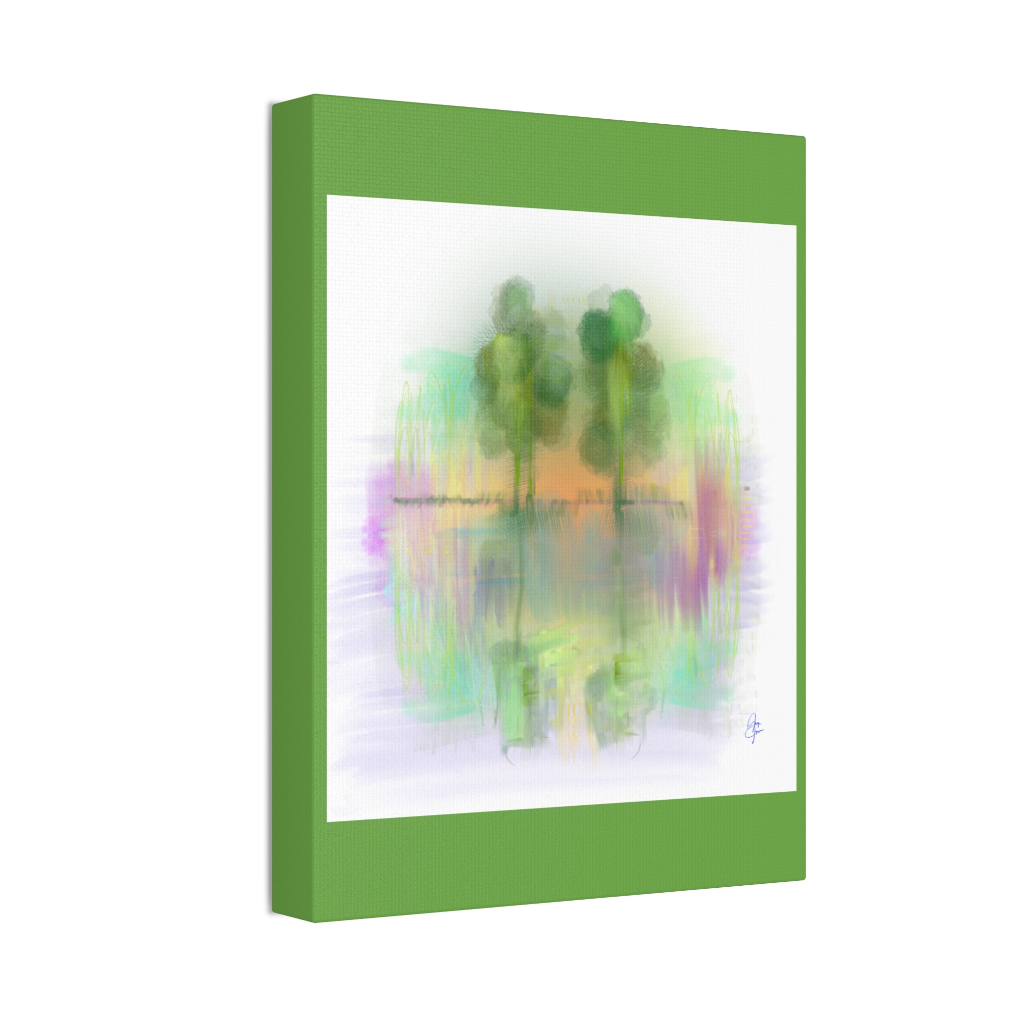 Serene Pastel Trees Canvas Print — Stretched 1.5"