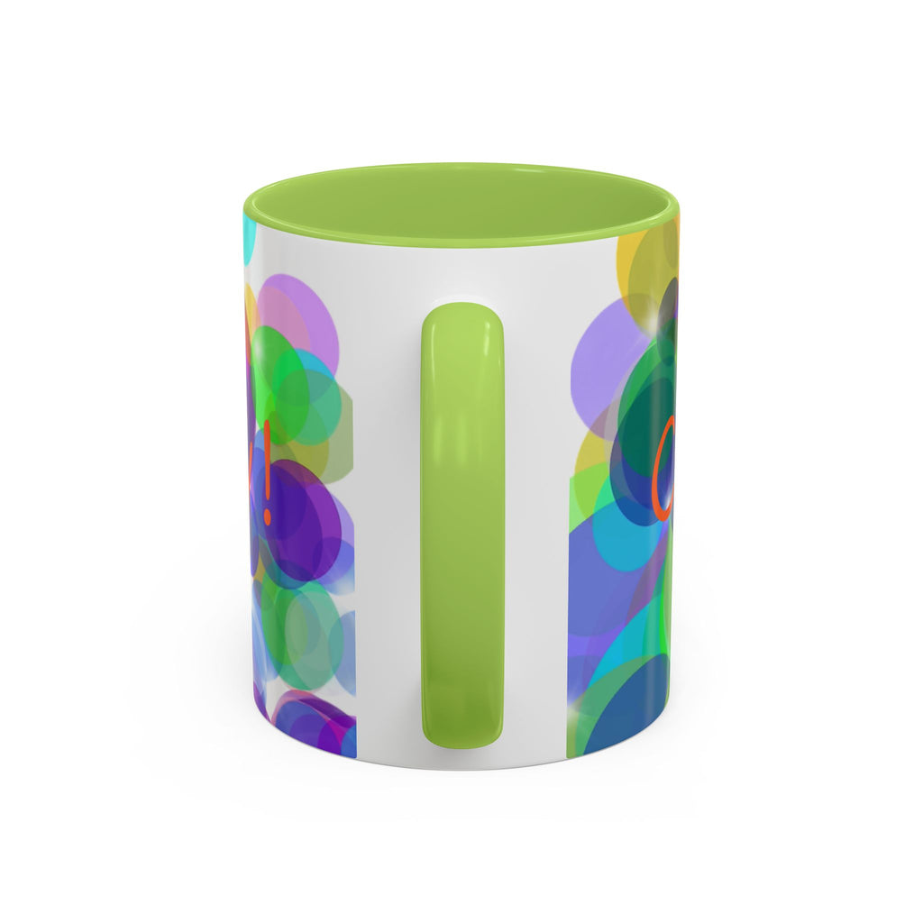 Colorful Bokeh "Choose Joy!" Accent Coffee Mug (11/15oz)