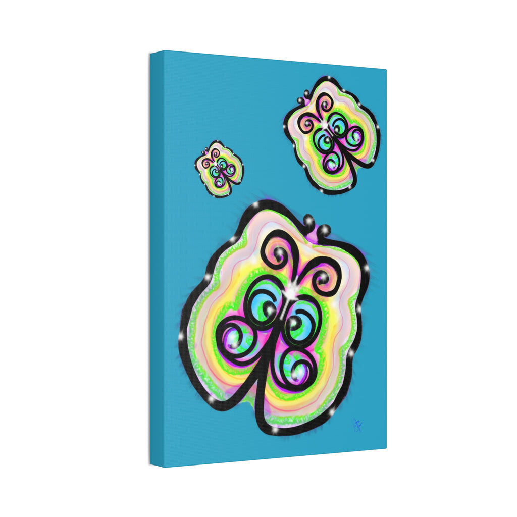 Abstract Rainbow Butterfly Canvas Print — Colorful Pop Art Wall Decor (Stretched 1.5")