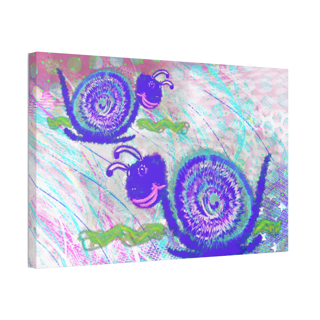 Cute Snail Nursery Wall Art Canvas – Stretched 1.5"