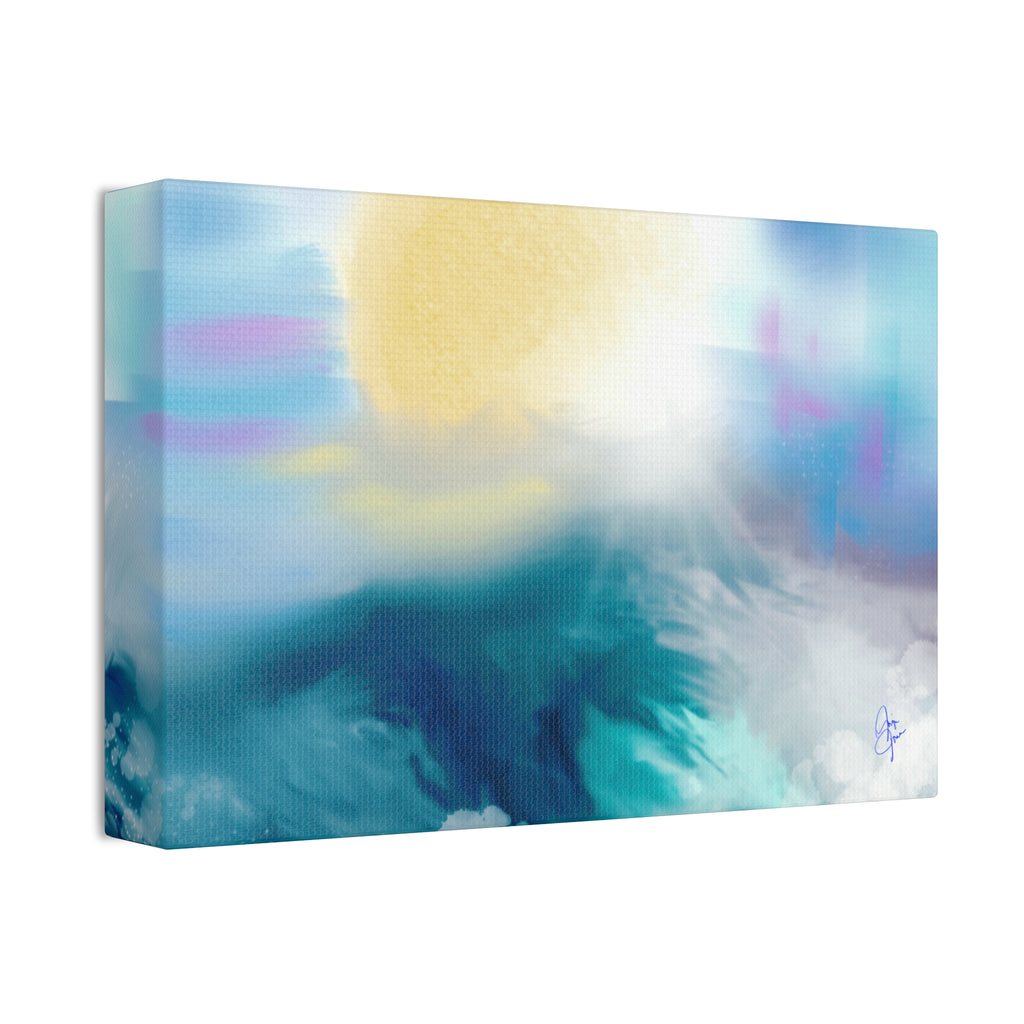 Ocean Sunrise Abstract Canvas Print — Stretched 1.5"