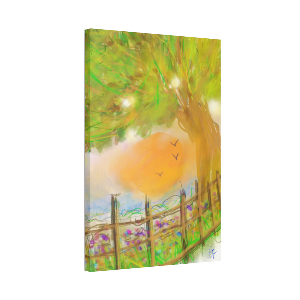 Abstract Tree Canvas Print — Black & White or Vibrant Color