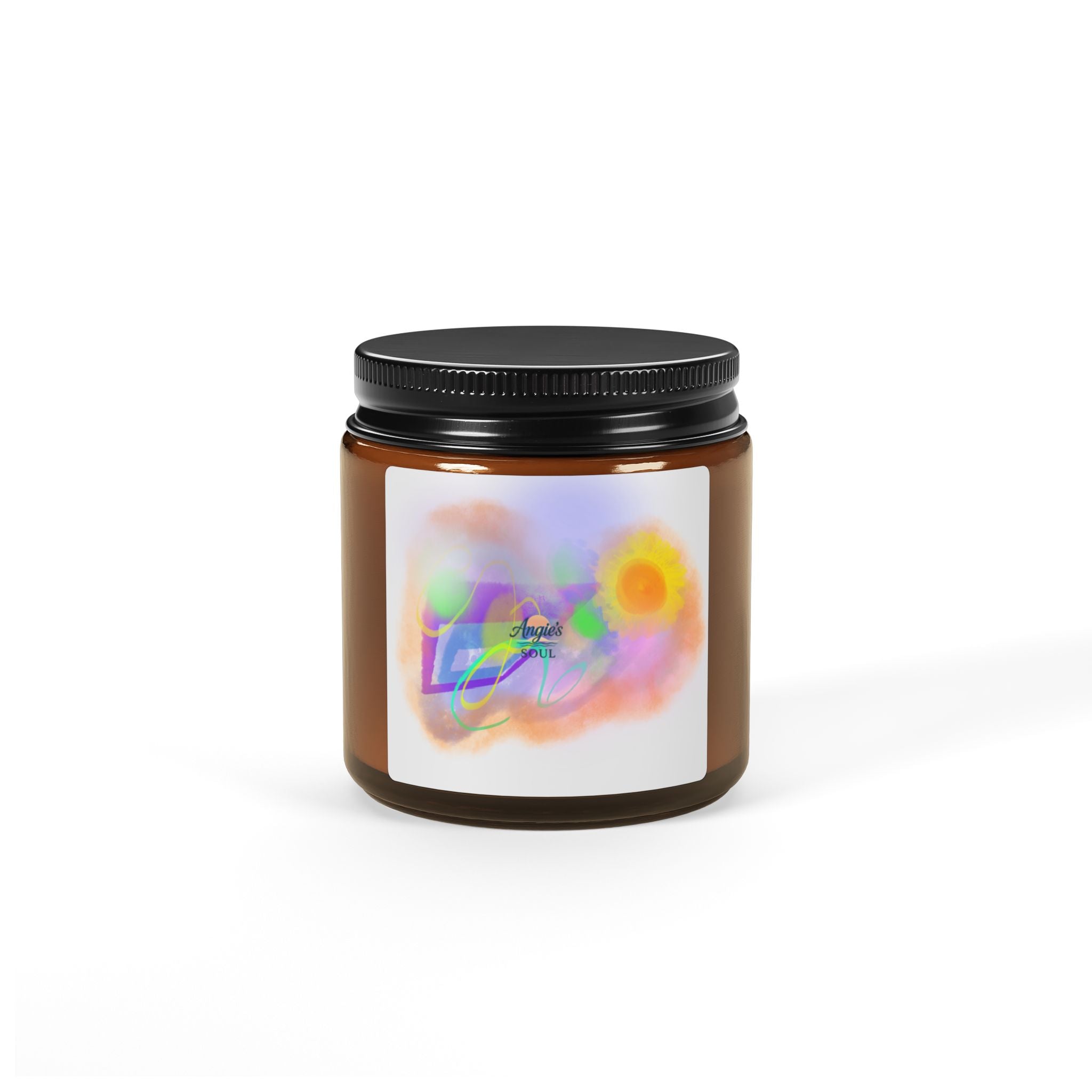 Amber Jar Soy Candle — Uplifting Floral & Citrus Scent (Multi-Size)