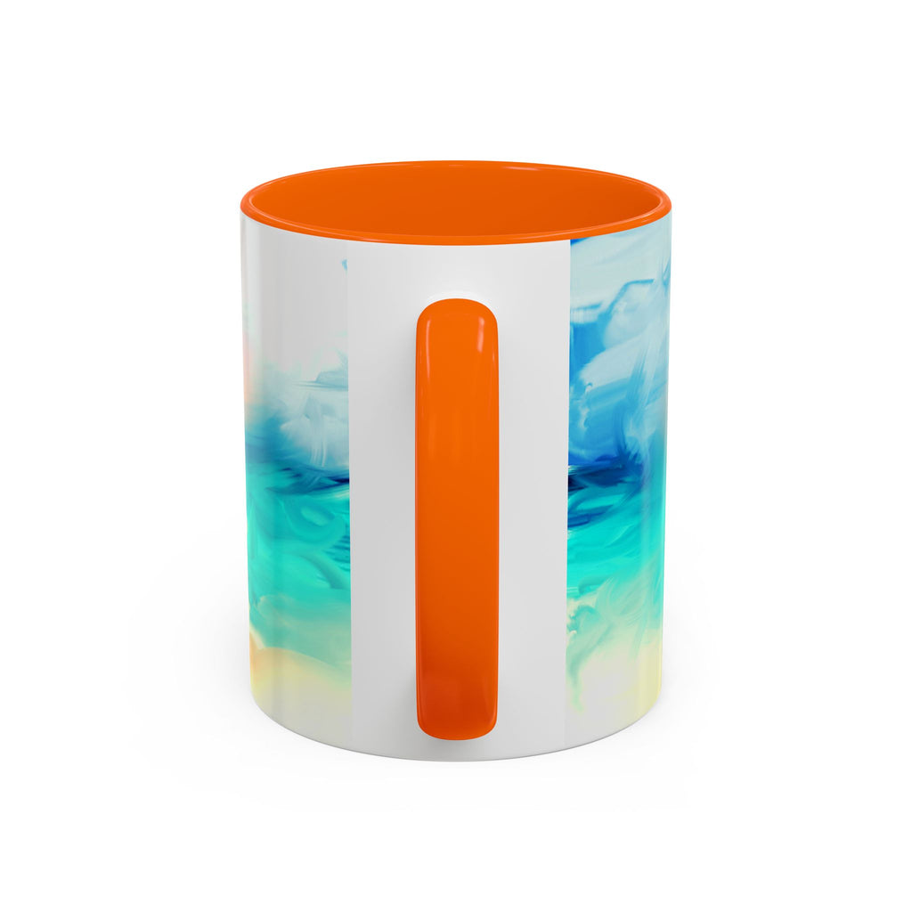 Beach Sunrise Accent Coffee Mug — Tropical Ocean Scene 11/15oz