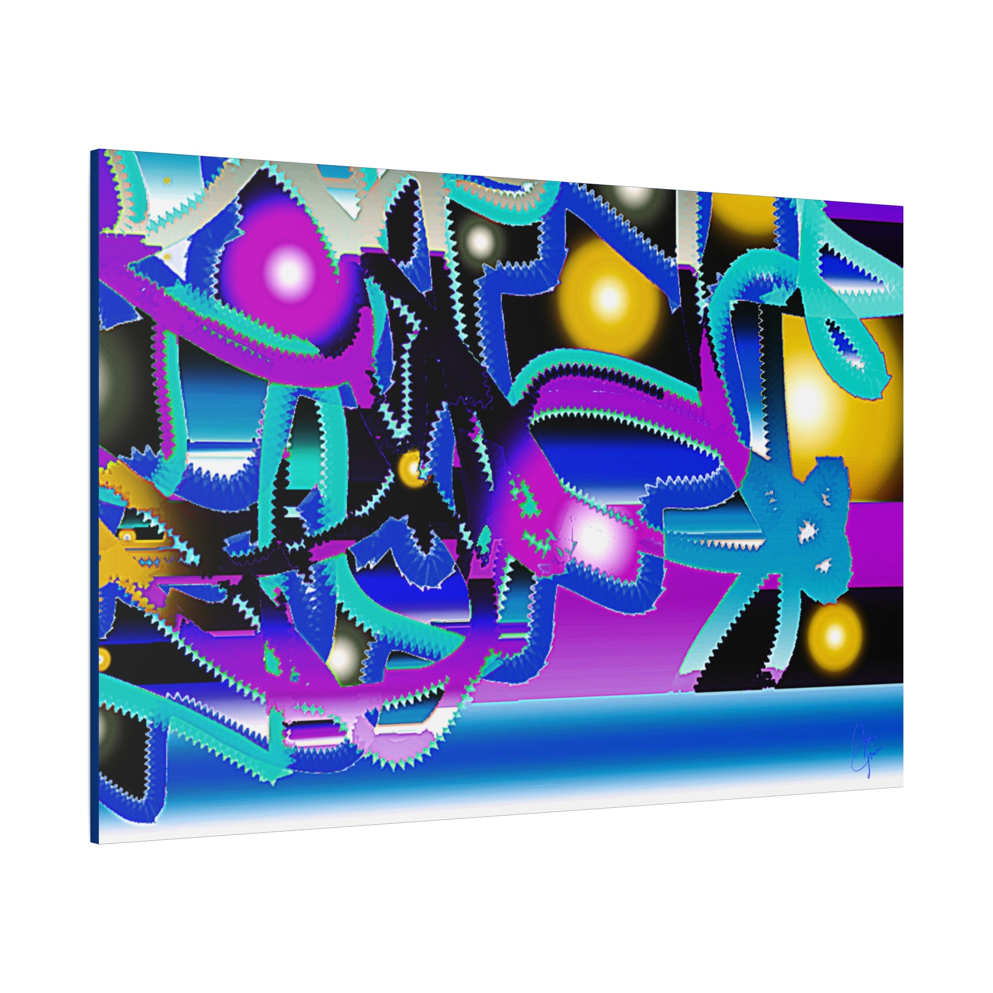 Contemporary City Lights Matte Canvas Wall Art — Stretched 1.25"