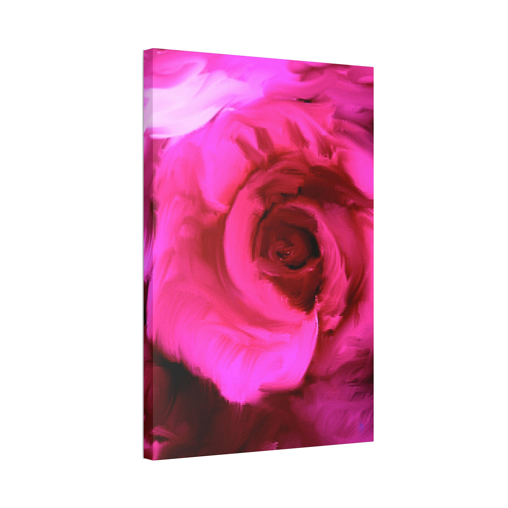 Pink Rose Abstract Canvas Print — Stretched 1.5" Wall Art