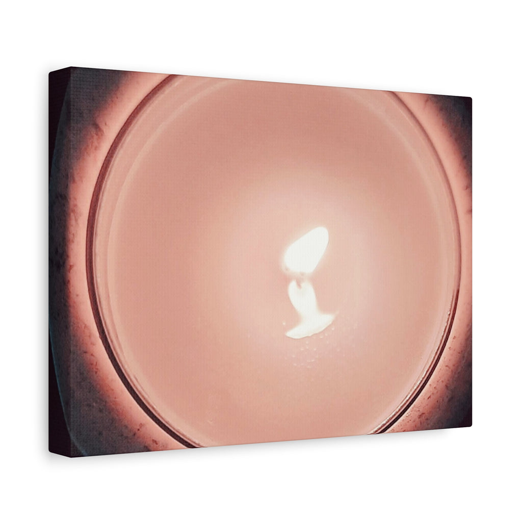Candle Flame Matte Canvas Wall Art — Warm Glow Minimalist Home Decor