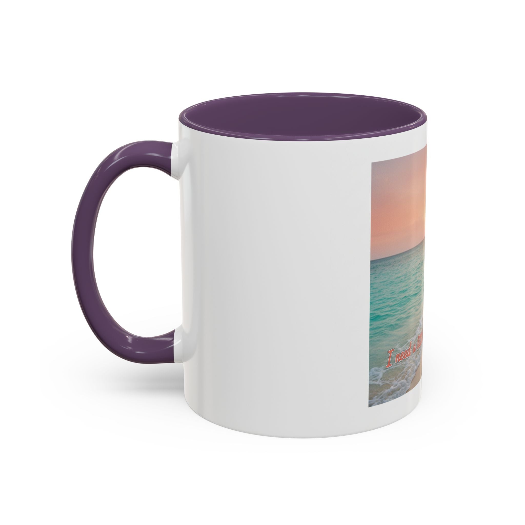 Tropical Beach Coffee Mug — Sunset Palm Ocean Accent Mug (11/15 oz)