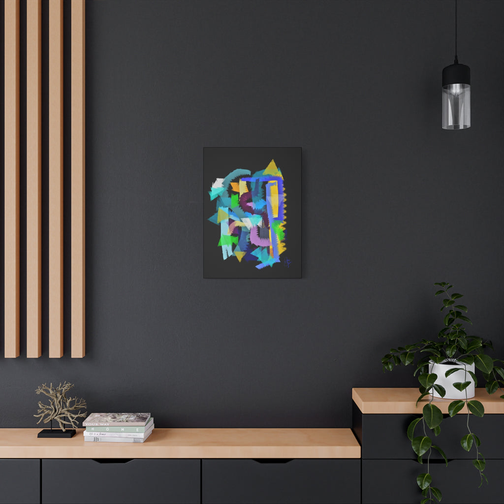 Abstract Color Burst Canvas Print — Vibrant Geometric Wall Art