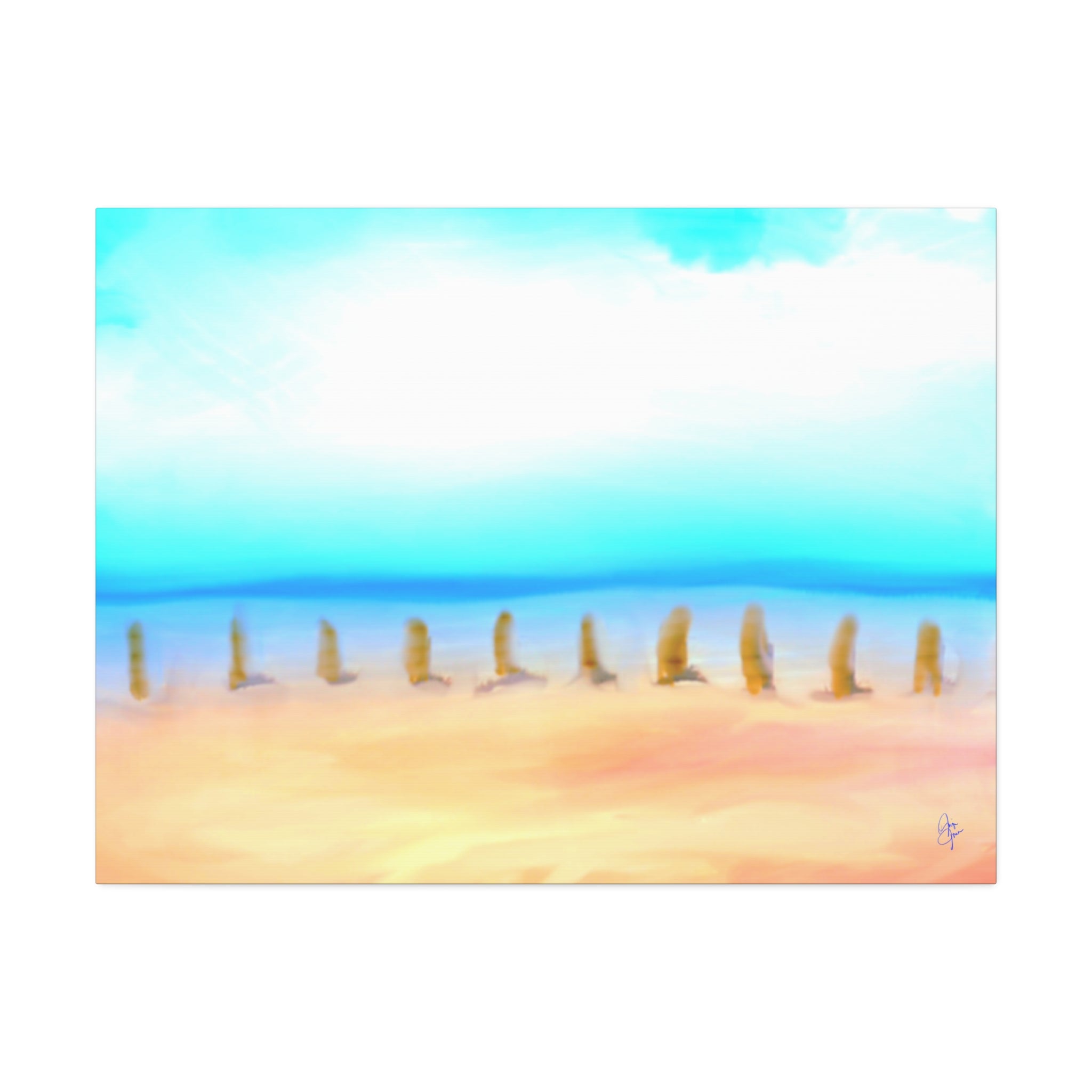 Coastal Sunrise Beach Canvas — Stretched 1.5" Seascape Wall Art