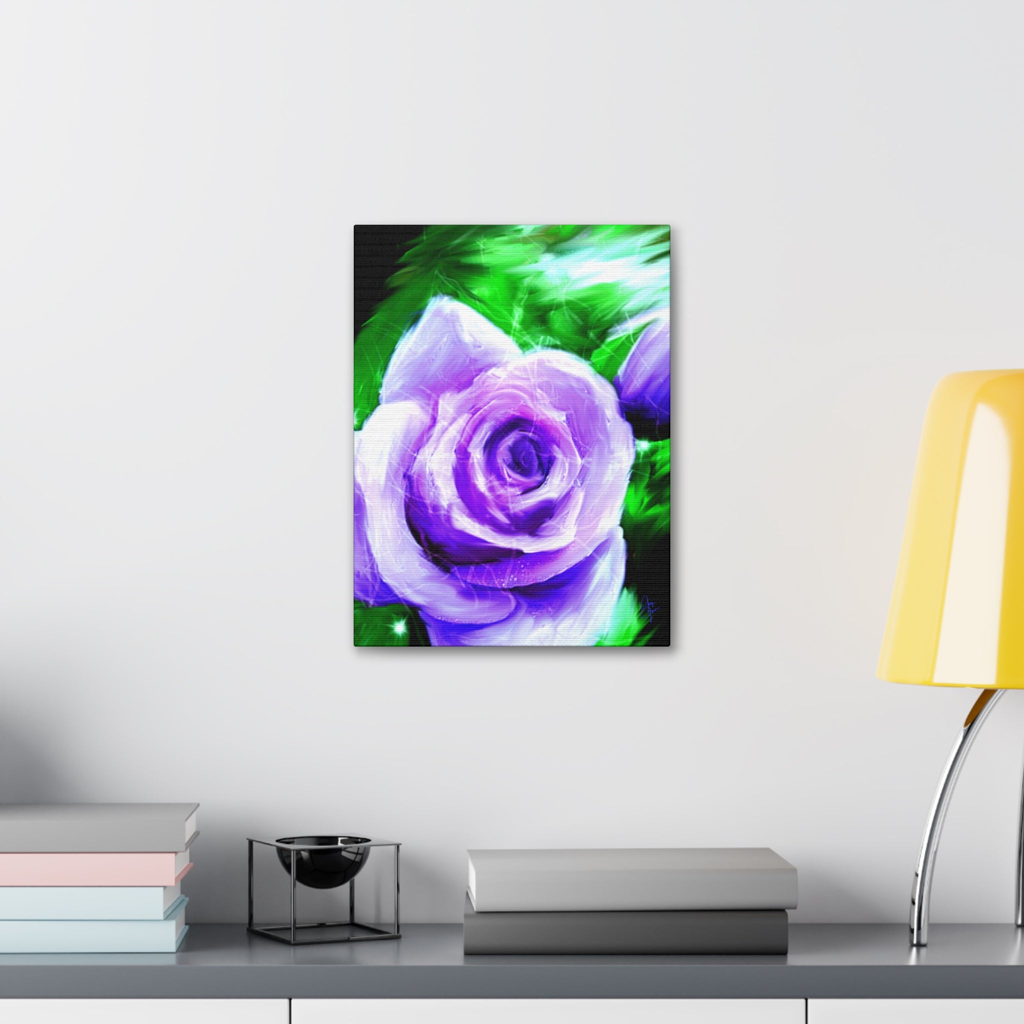Purple Rose Canvas Print – Stretched 1.5" Floral Wall Art
