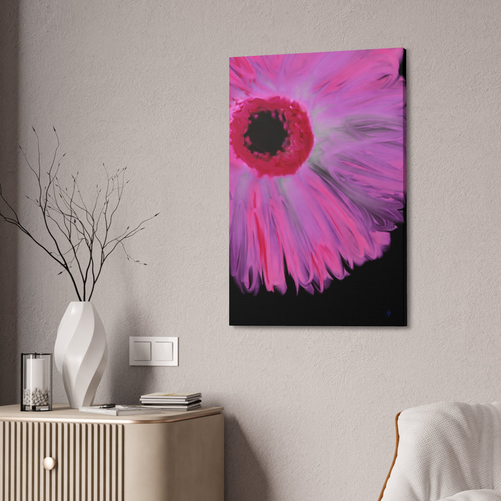 Pink Gerbera Canvas Wall Art – Vibrant Floral Stretched Canvas (1.5" Depth)