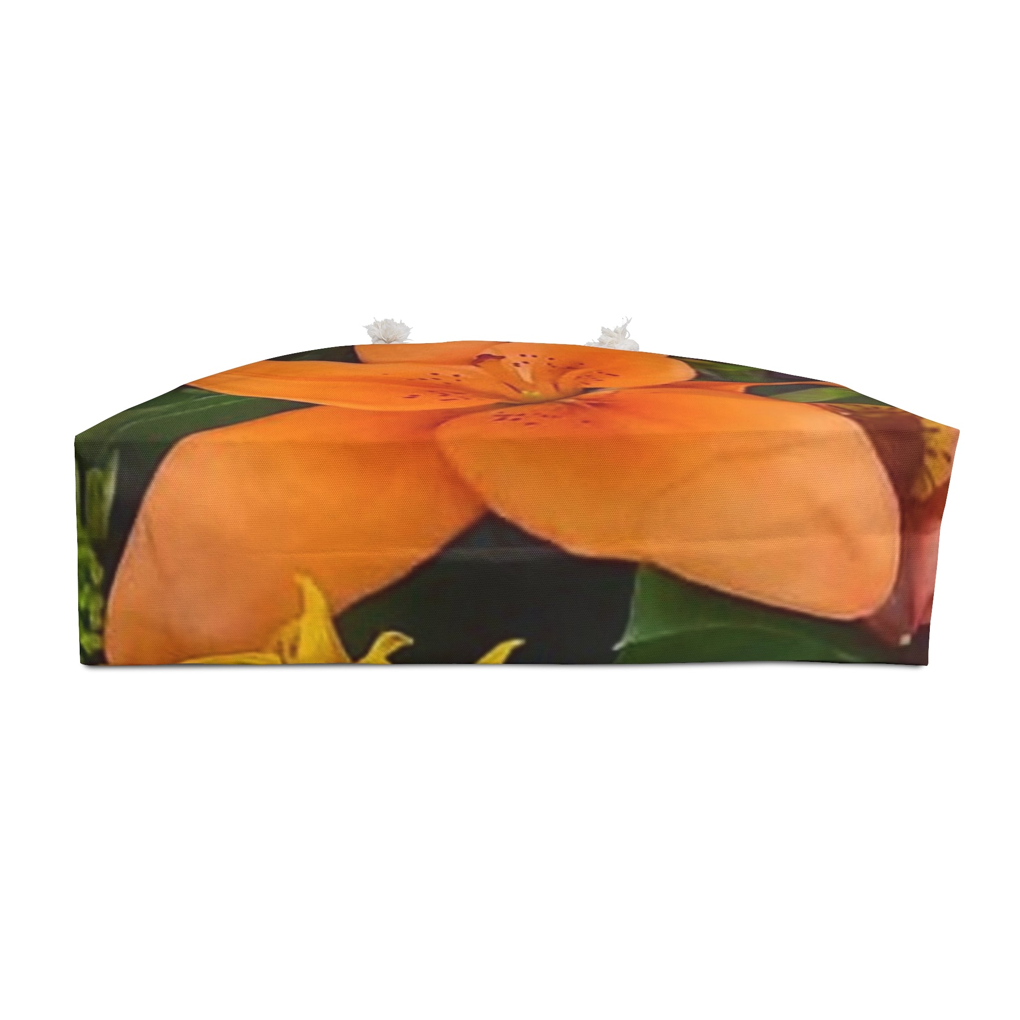 Floral Weekender Bag — Orange Lily & Sunflower Travel Tote