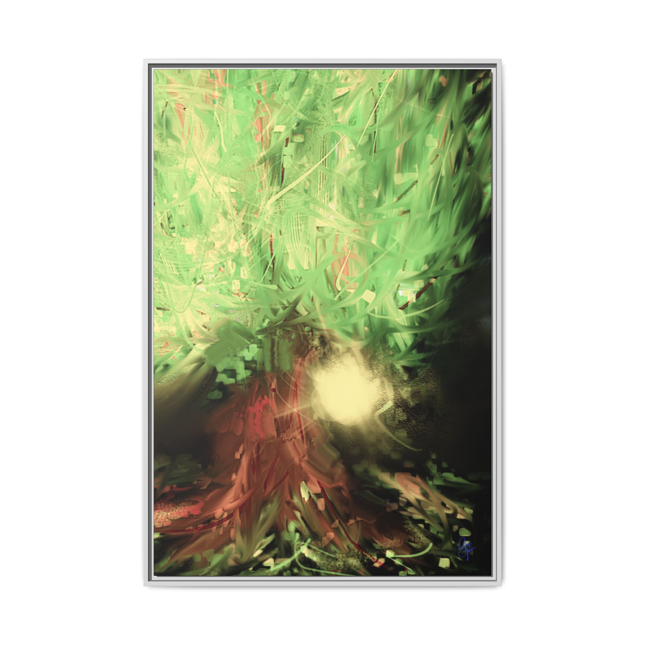 Sunset Tree Matte Canvas Framed Wall Art