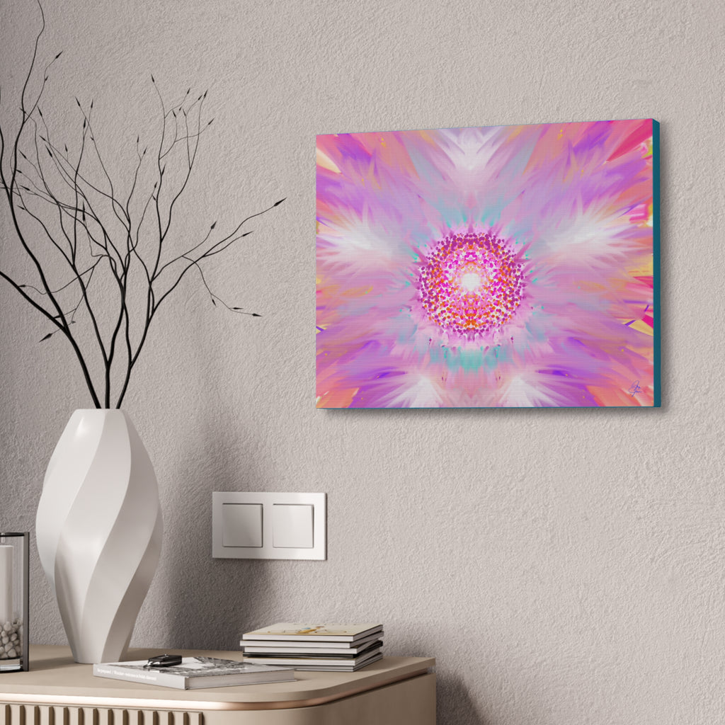 Pink Mandala Abstract Canvas - Stretched 1.5" Wall Art