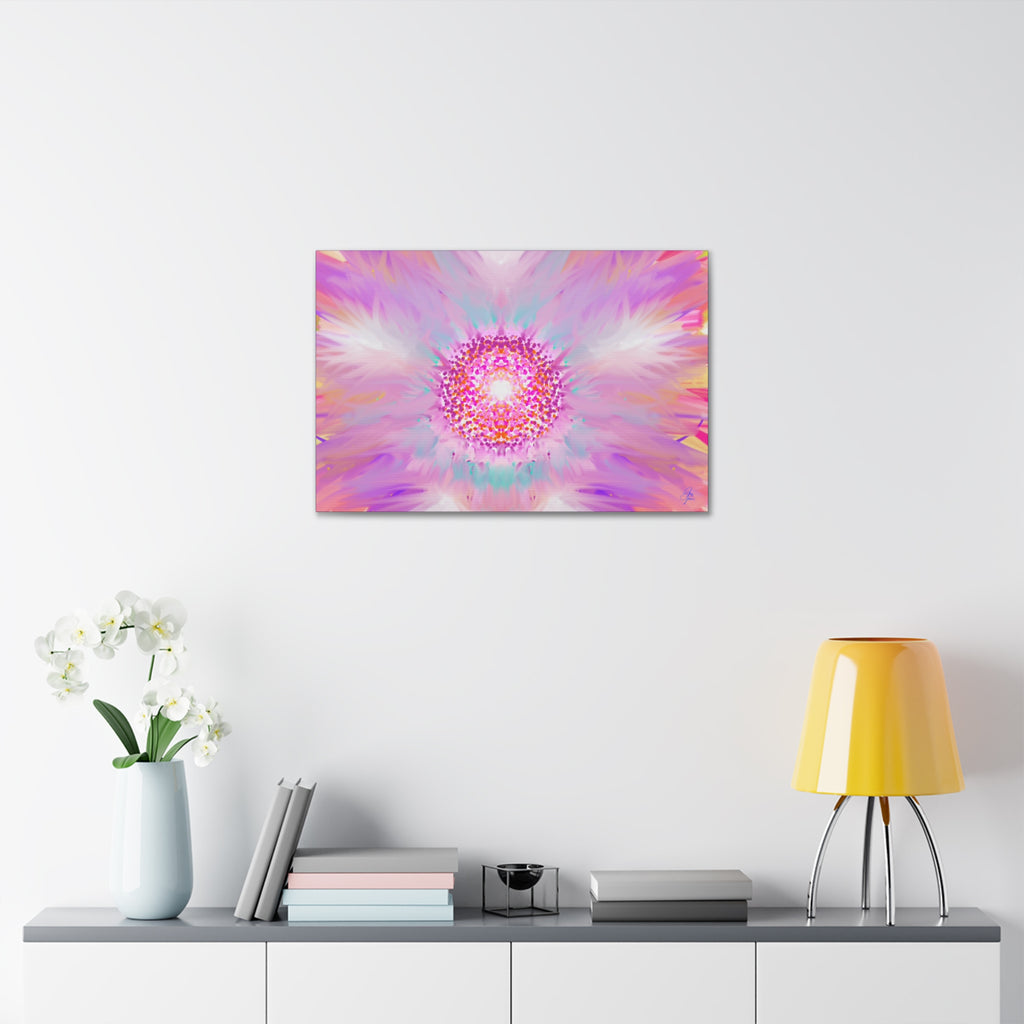 Pink Mandala Abstract Canvas - Stretched 1.5" Wall Art