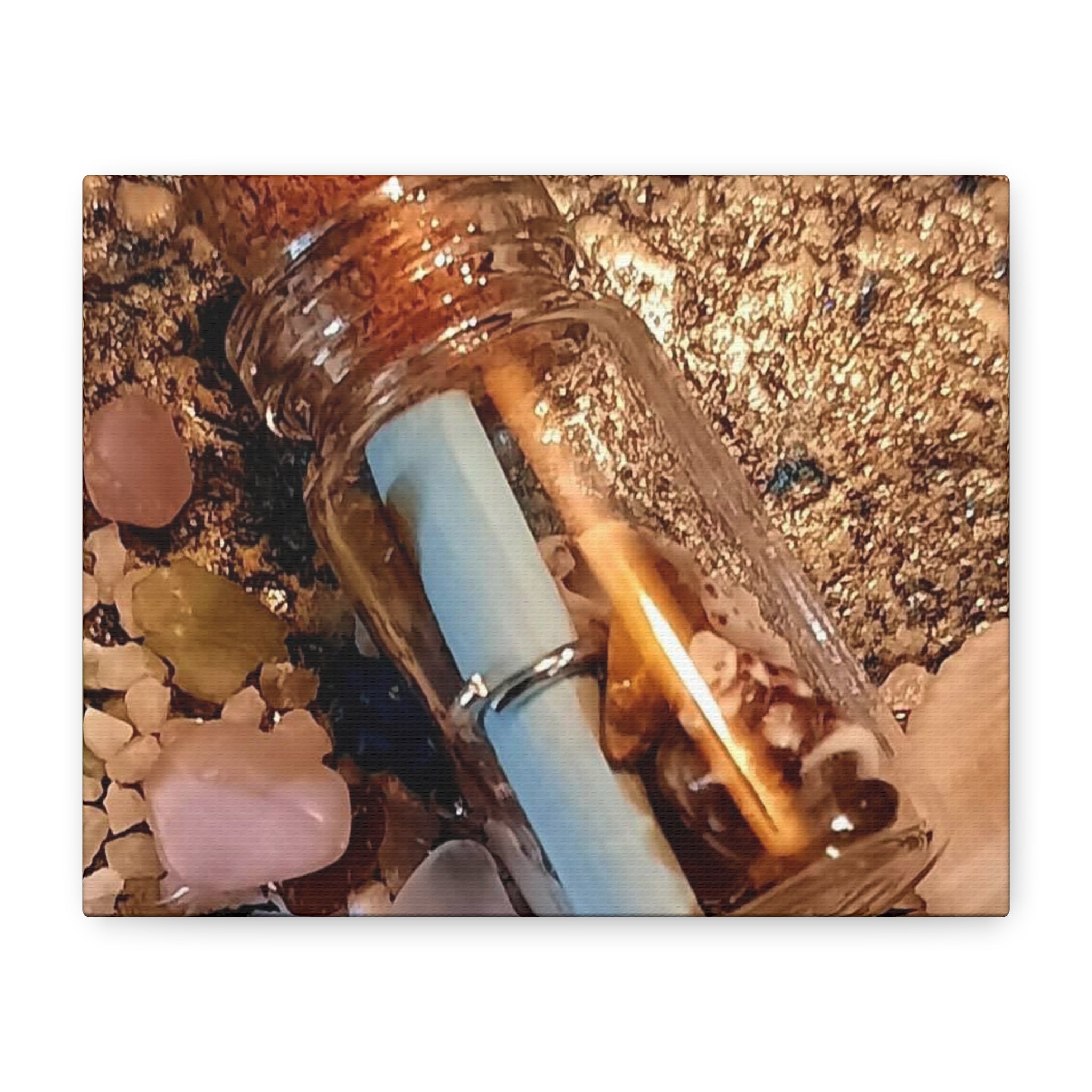 Decorative Matte Canvas Wall Art - Beach-Inspired Message in a Bottle