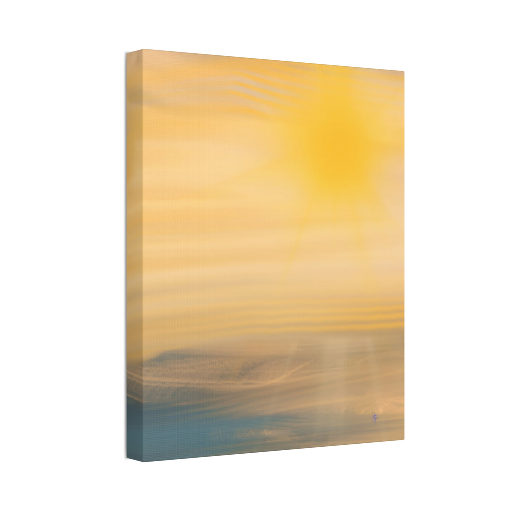Sunset Blur Abstract Canvas Print – Warm Coastal Wall Art