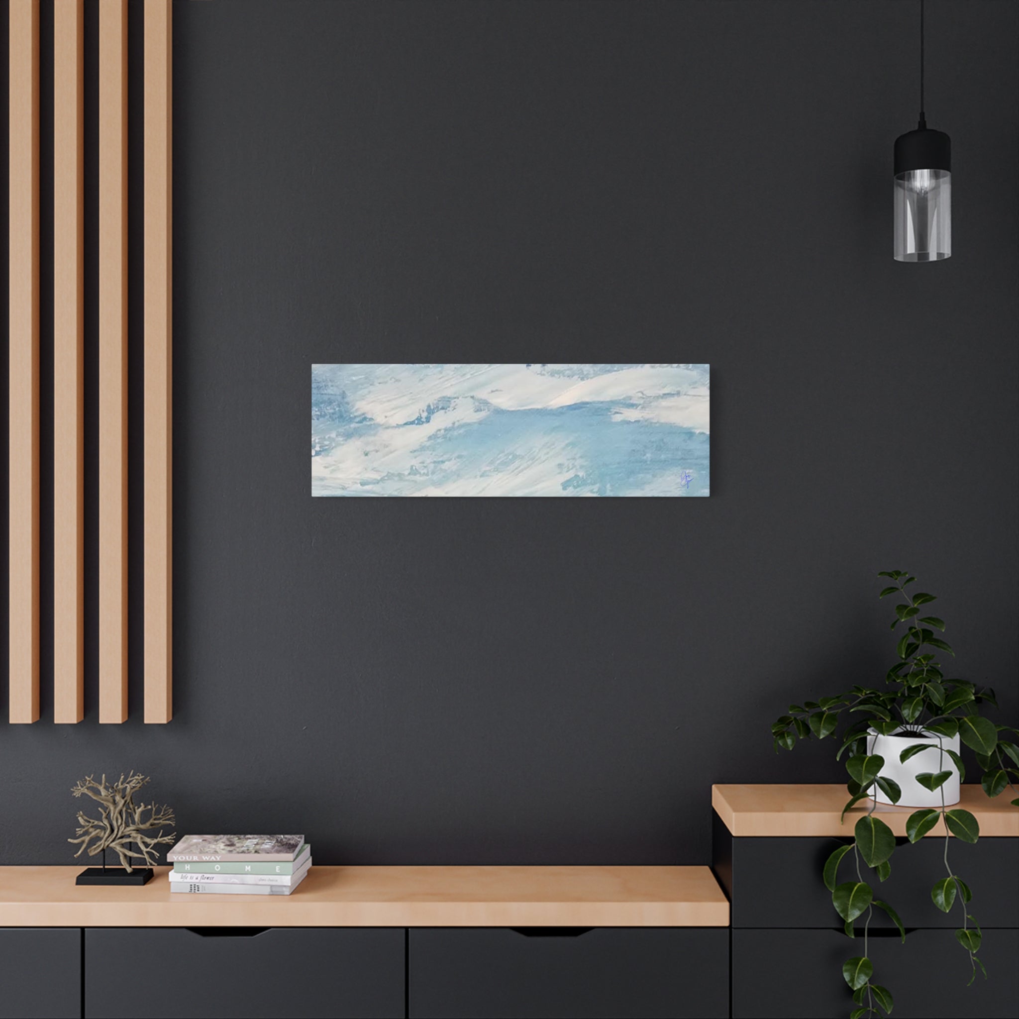 Canvas Wall Art - Serene Ocean Waves Design