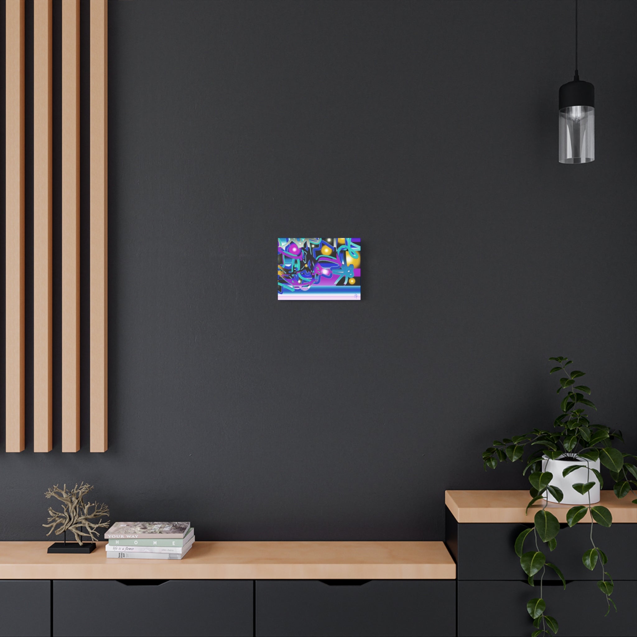 Contemporary City Lights Matte Canvas Wall Art — Stretched 1.25"