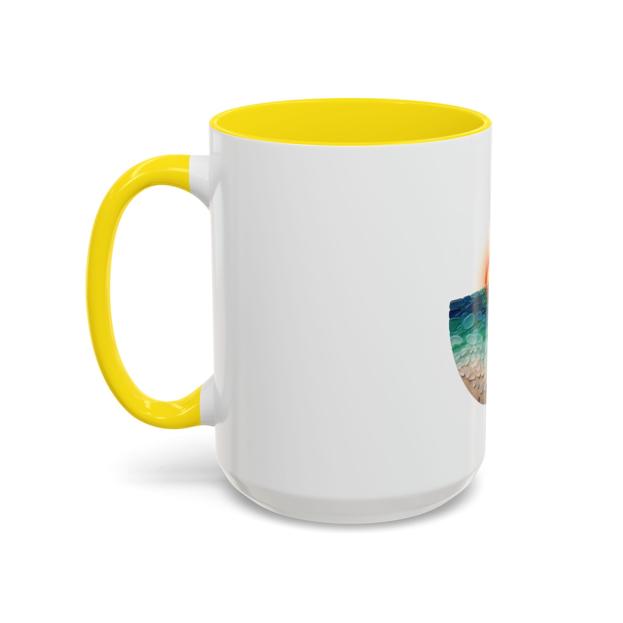 Sunset Beach Coffee Mug — Tropical Palm Ocean Sunrise Accent Mug (11/15oz)