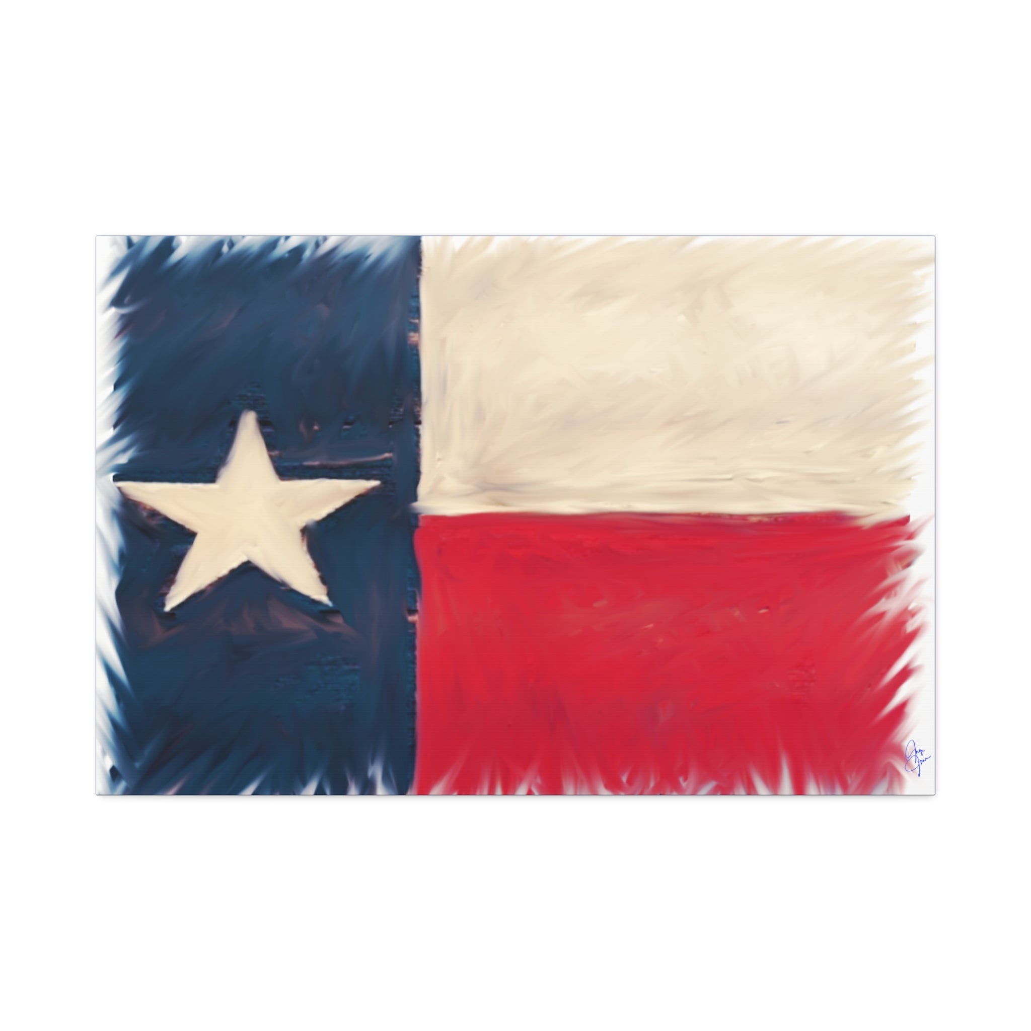 Texas Pride Canvas Stretched 1.5" - Patriotic Home Wall Art