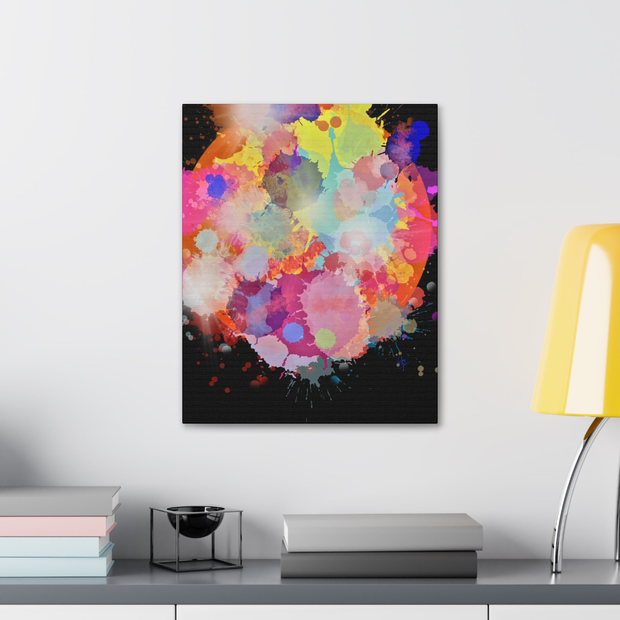 Abstract Color Splash Canvas Print — Vibrant Watercolor Ink Splash Wall Art