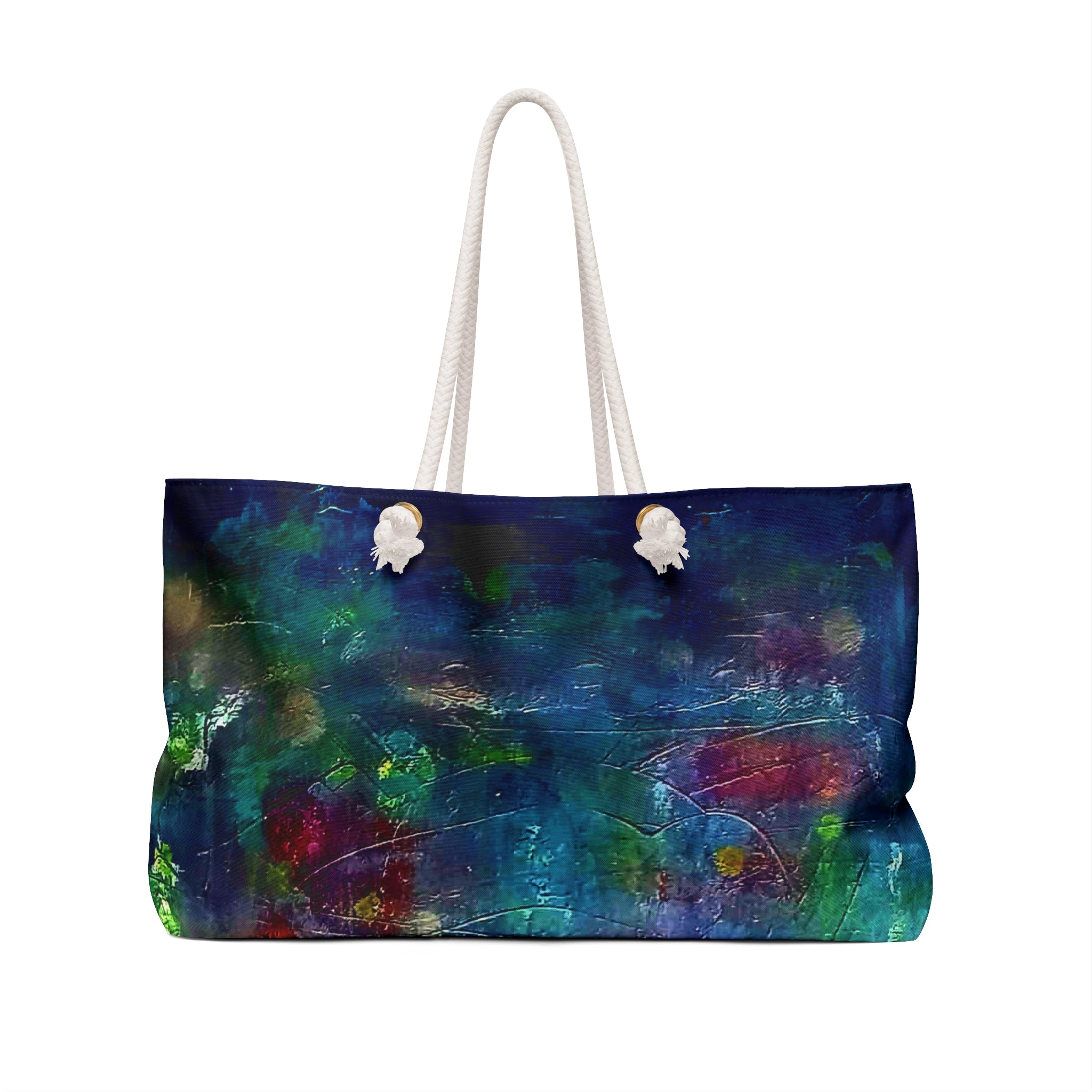 Abstract Color Splash Weekender Bag — Vibrant Artistic Travel Tote