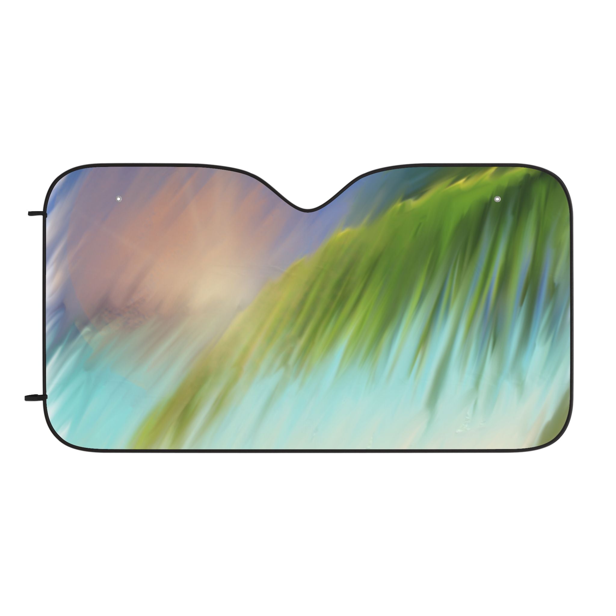 Abstract Aurora Car Sunshade — Colorful Windwave Front Windshield Shade