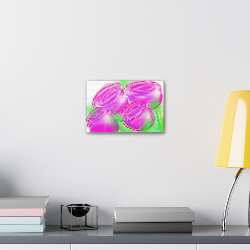 Pink Bloom Abstract Canvas