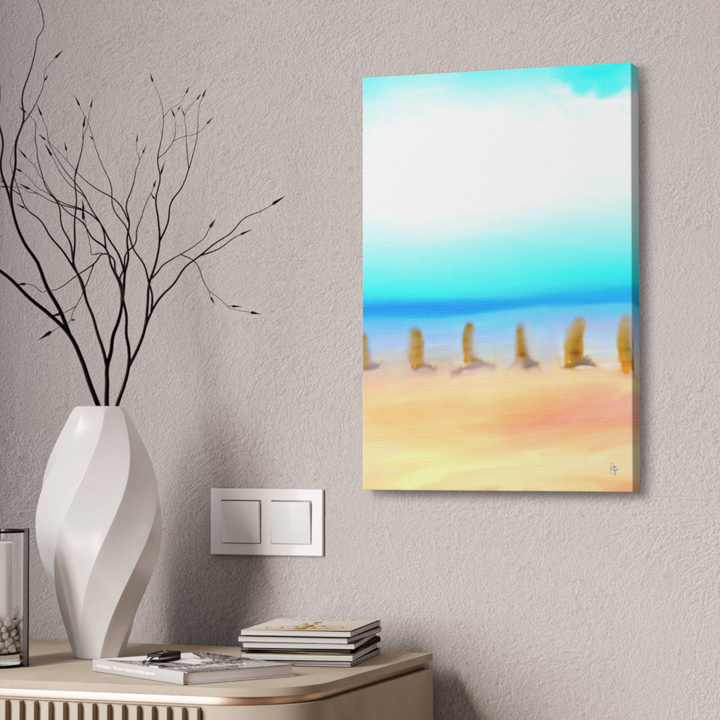 Coastal Sunrise Beach Canvas — Stretched 1.5" Seascape Wall Art