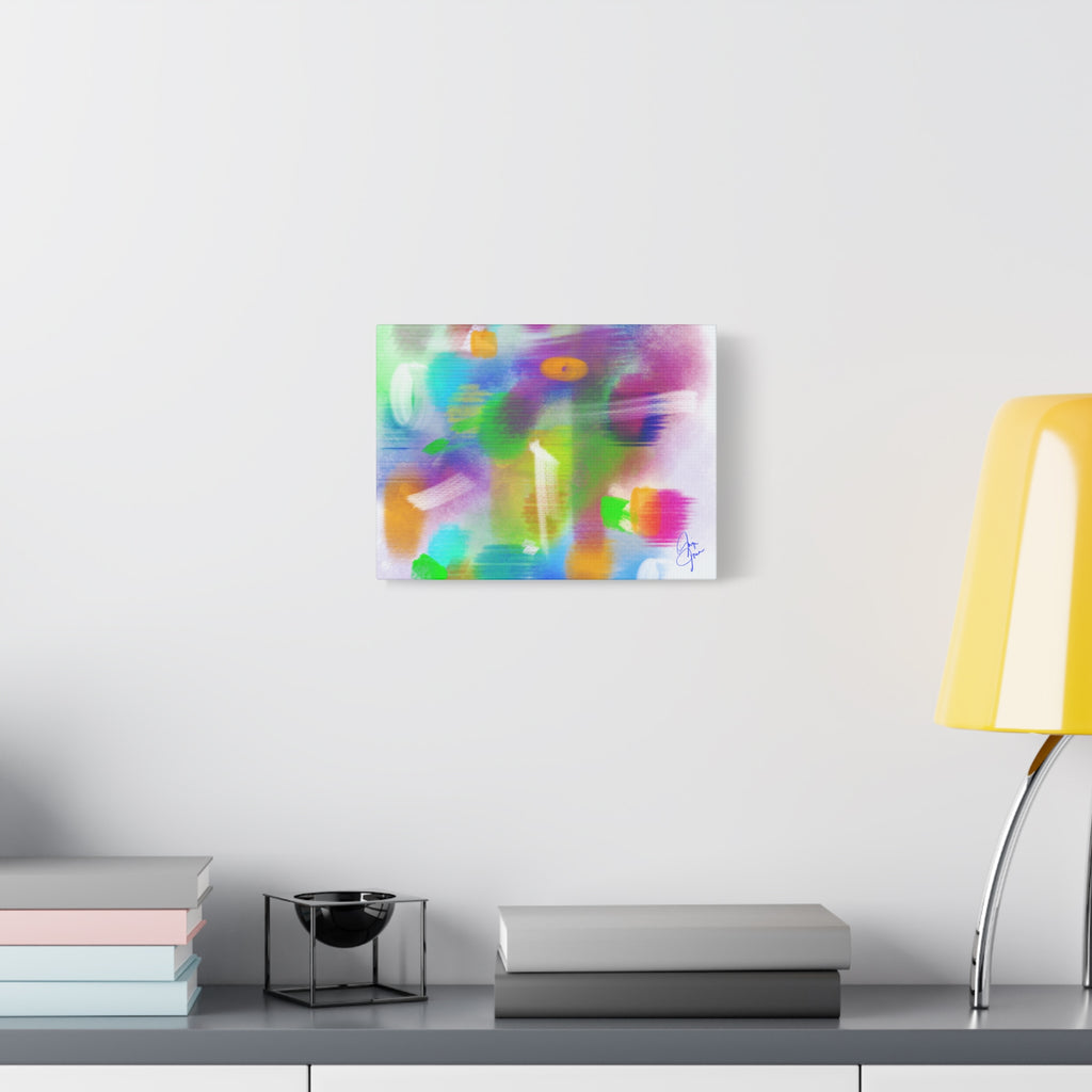 Abstract Colorful Brushstroke Canvas Print — Vibrant Modern Wall Art