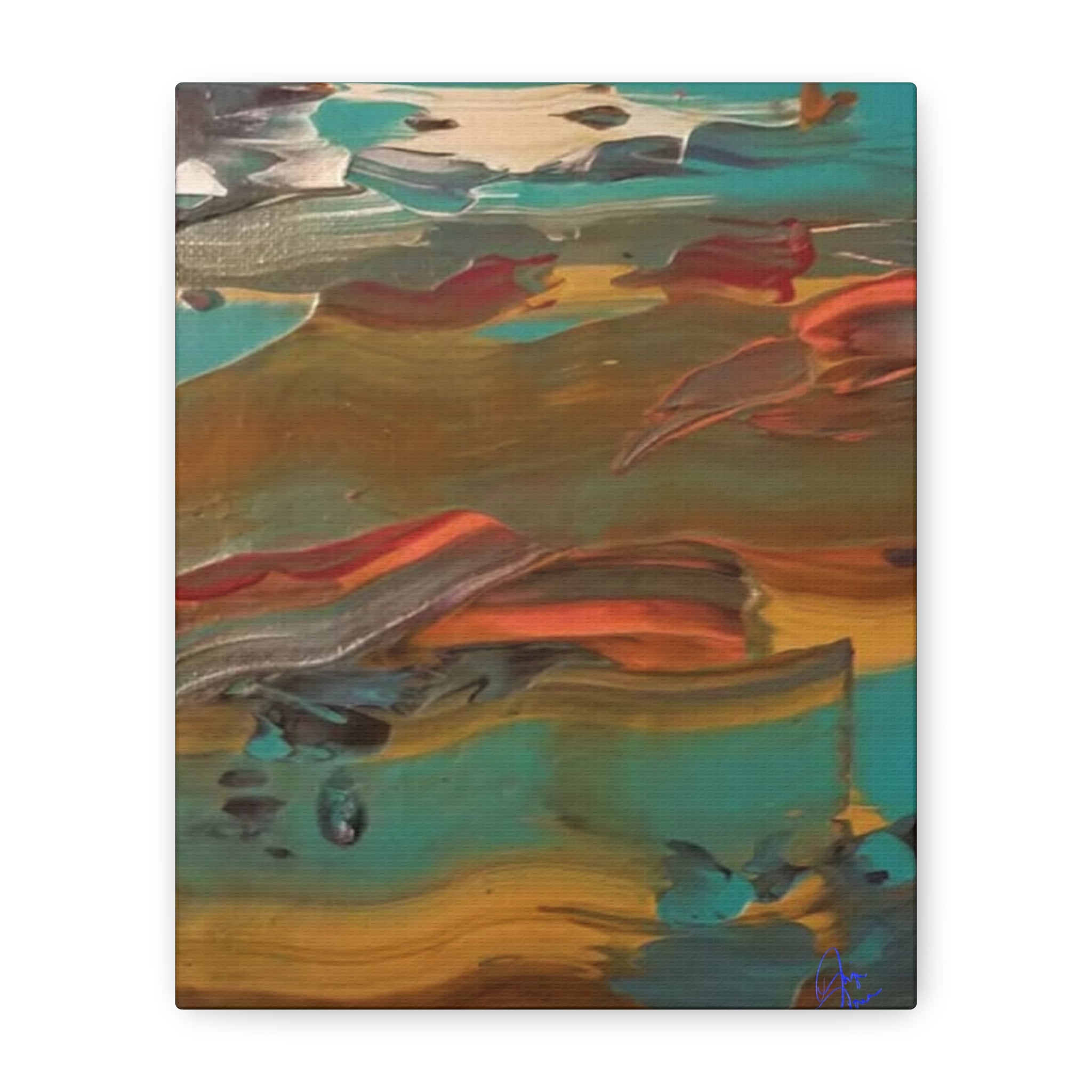 Abstract Colorwave Matte Canvas Print — Stretched 1.25" Wall Art