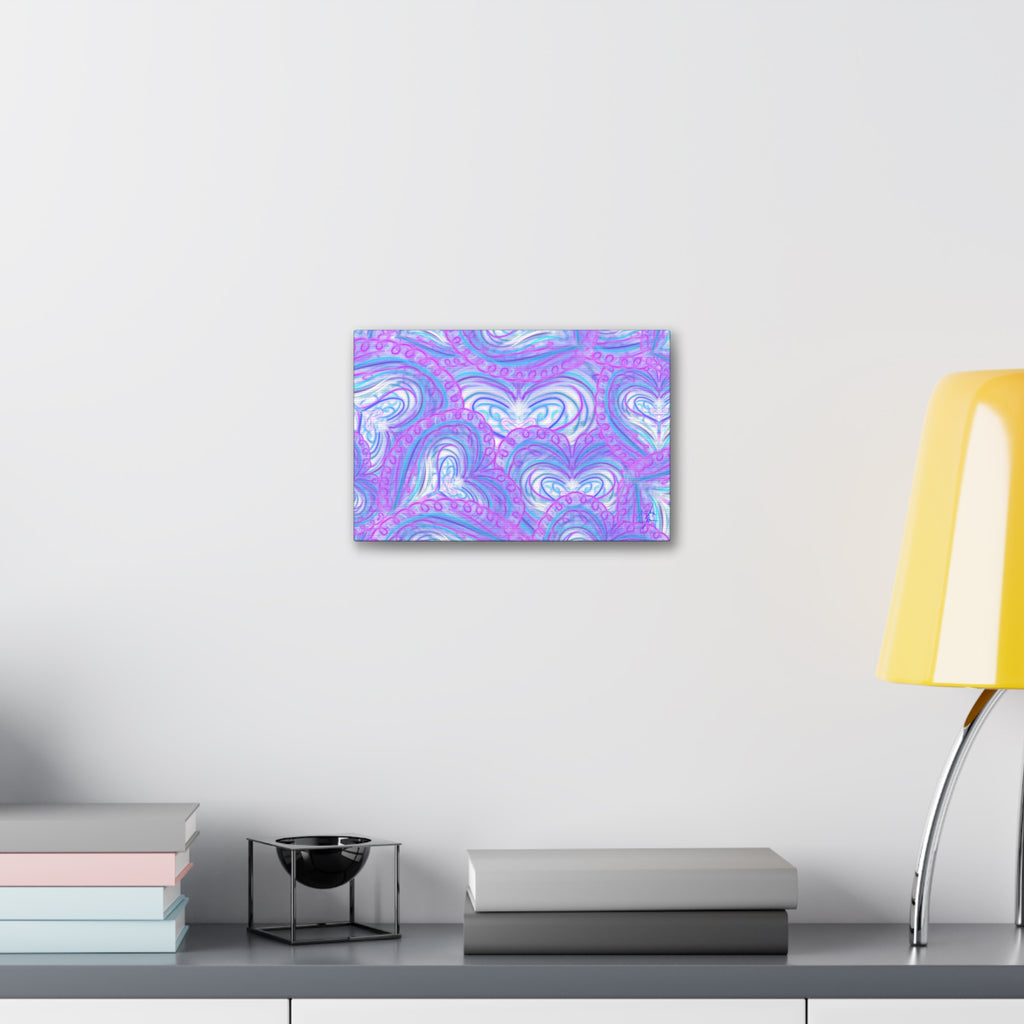 Pastel Heart Swirl Canvas Print — Stretched 1.5"
