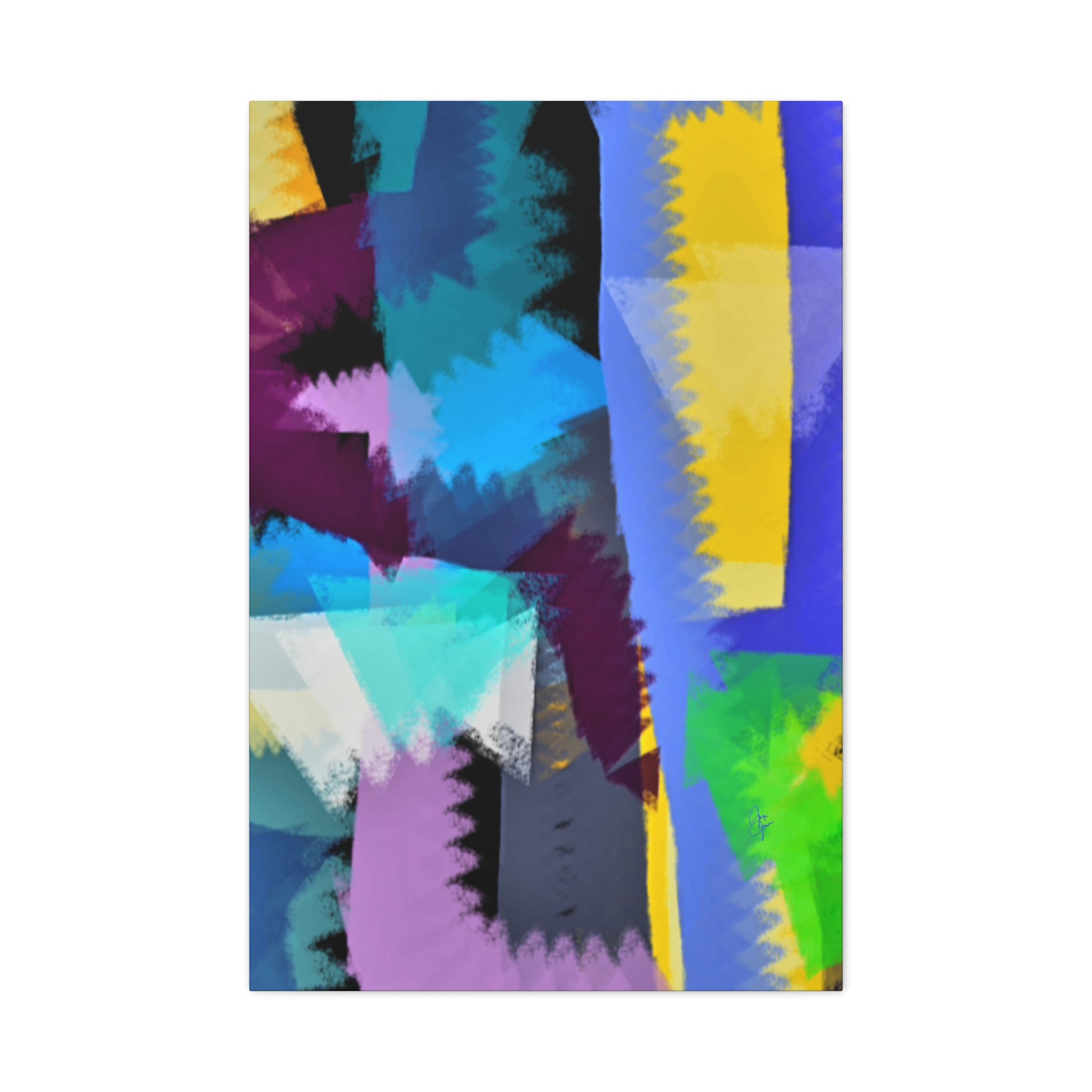 Abstract Color Burst Canvas Print — Vibrant Geometric Wall Art