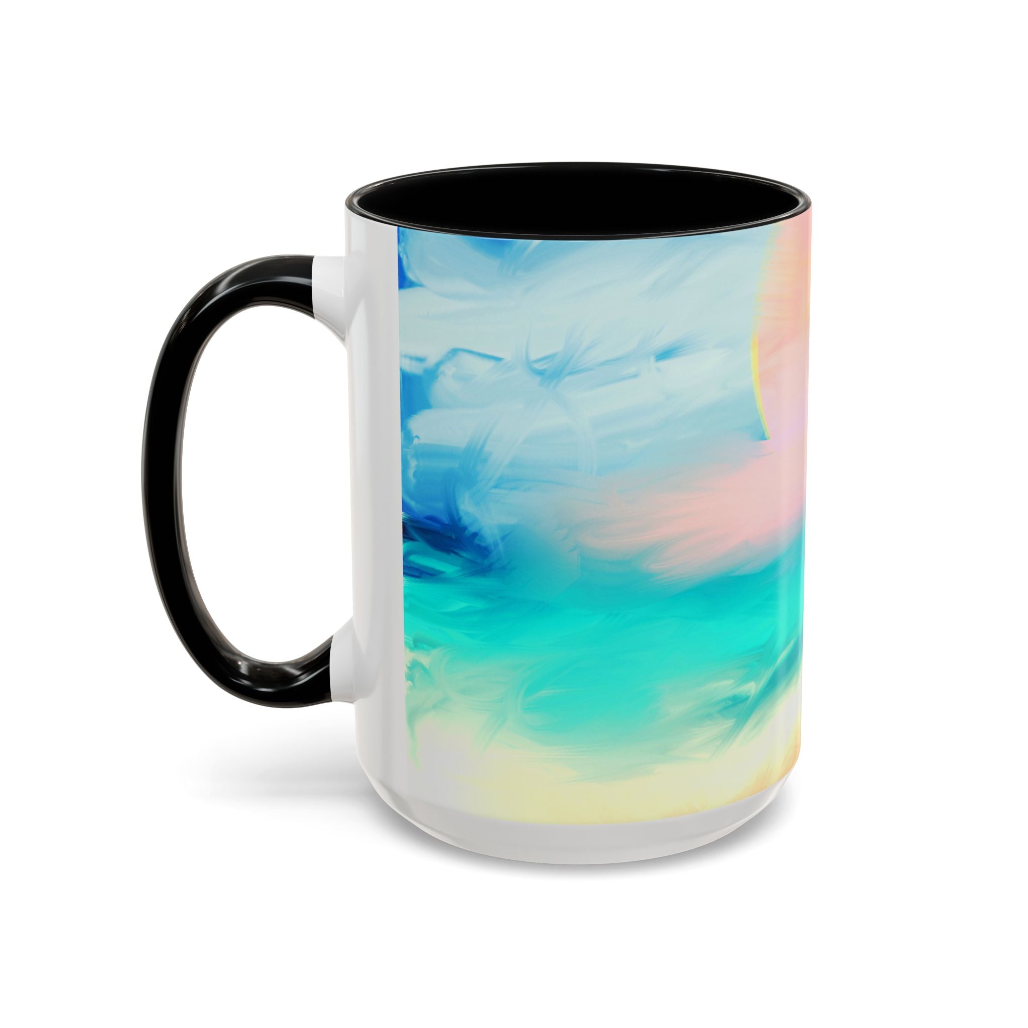 Beach Sunrise Accent Coffee Mug — Tropical Ocean Scene 11/15oz