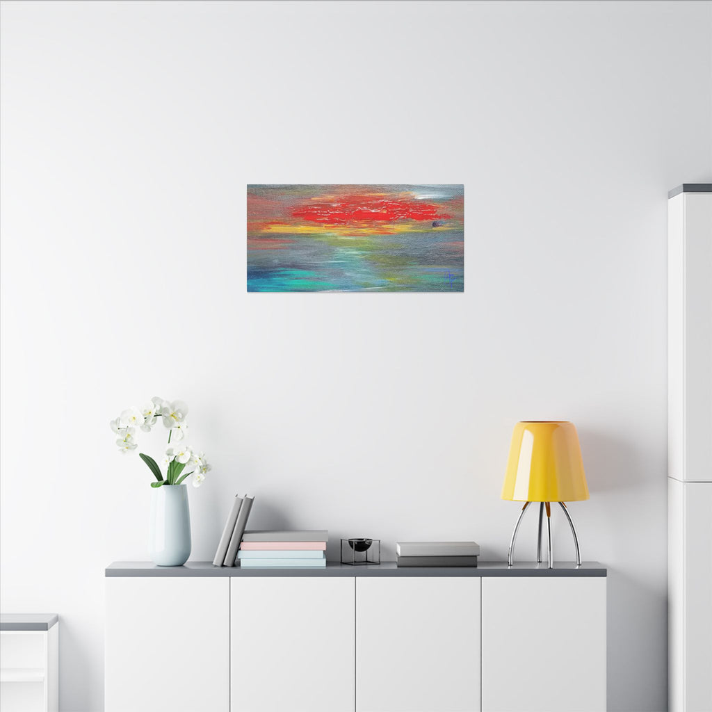 Abstract Sunset Matte Canvas Wall Art