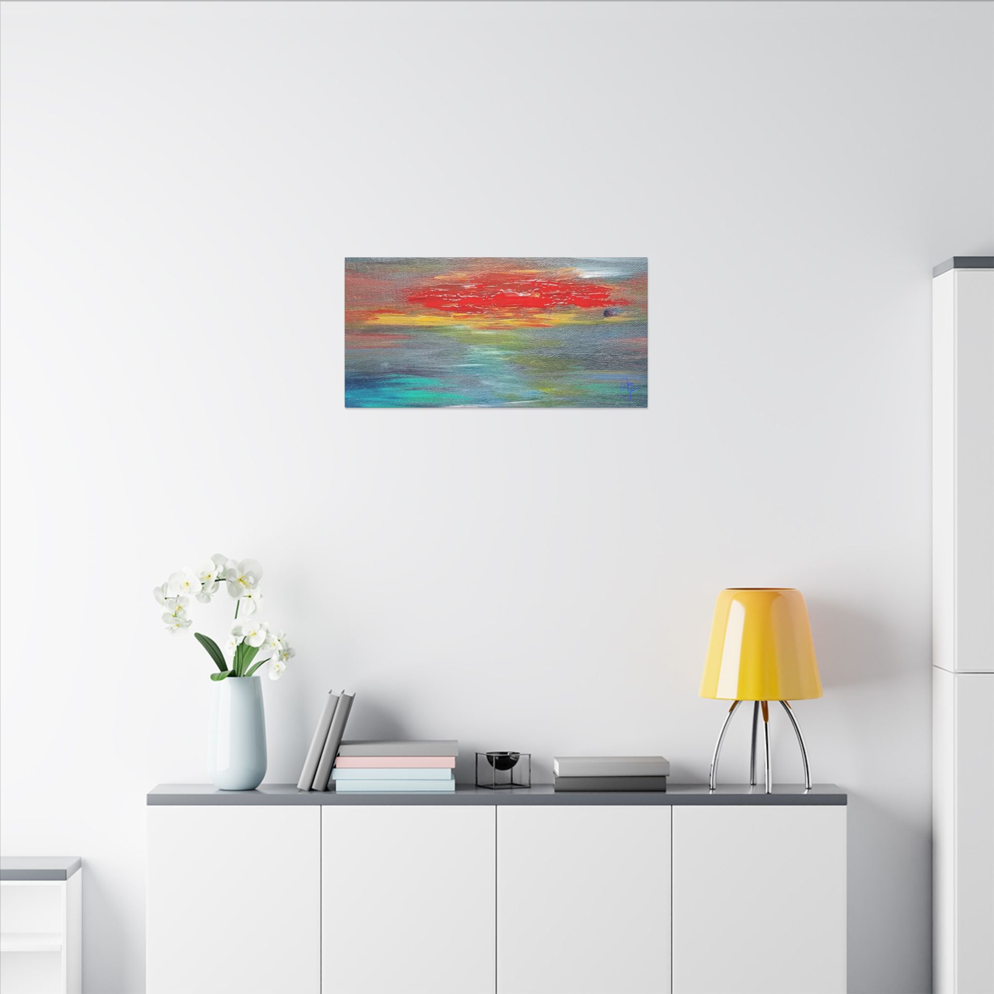 Abstract Sunset Matte Canvas Wall Art