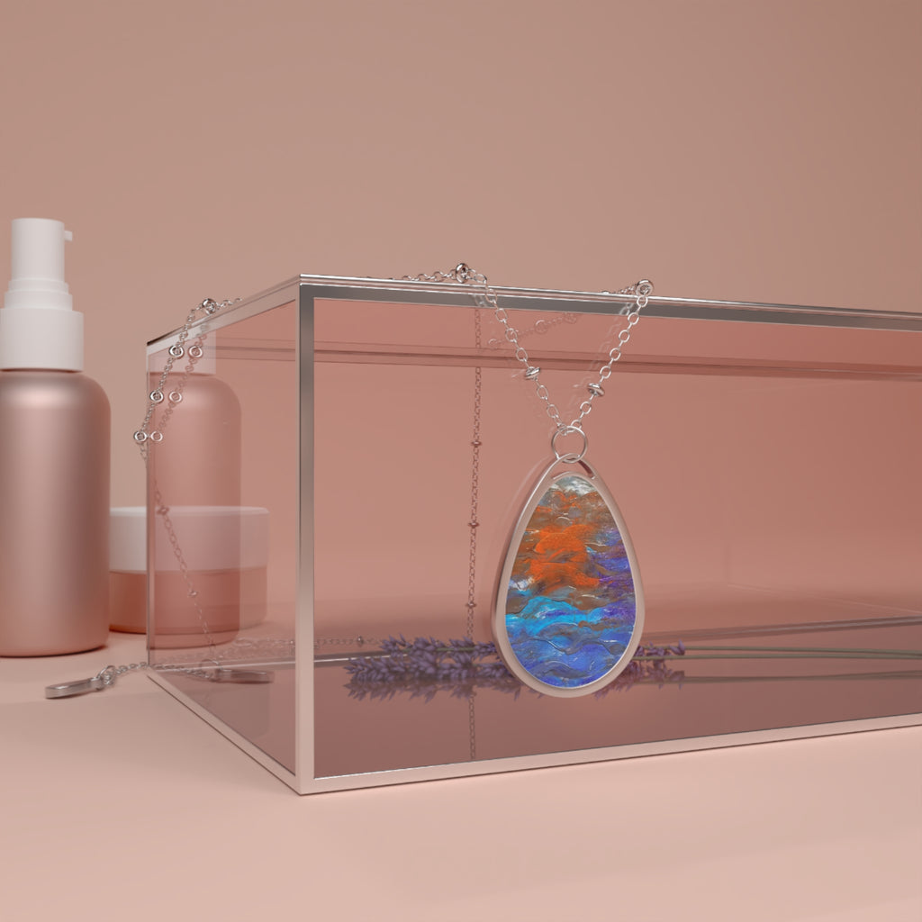 Sunset Oval Necklace — Sunset Jewelry Pendant