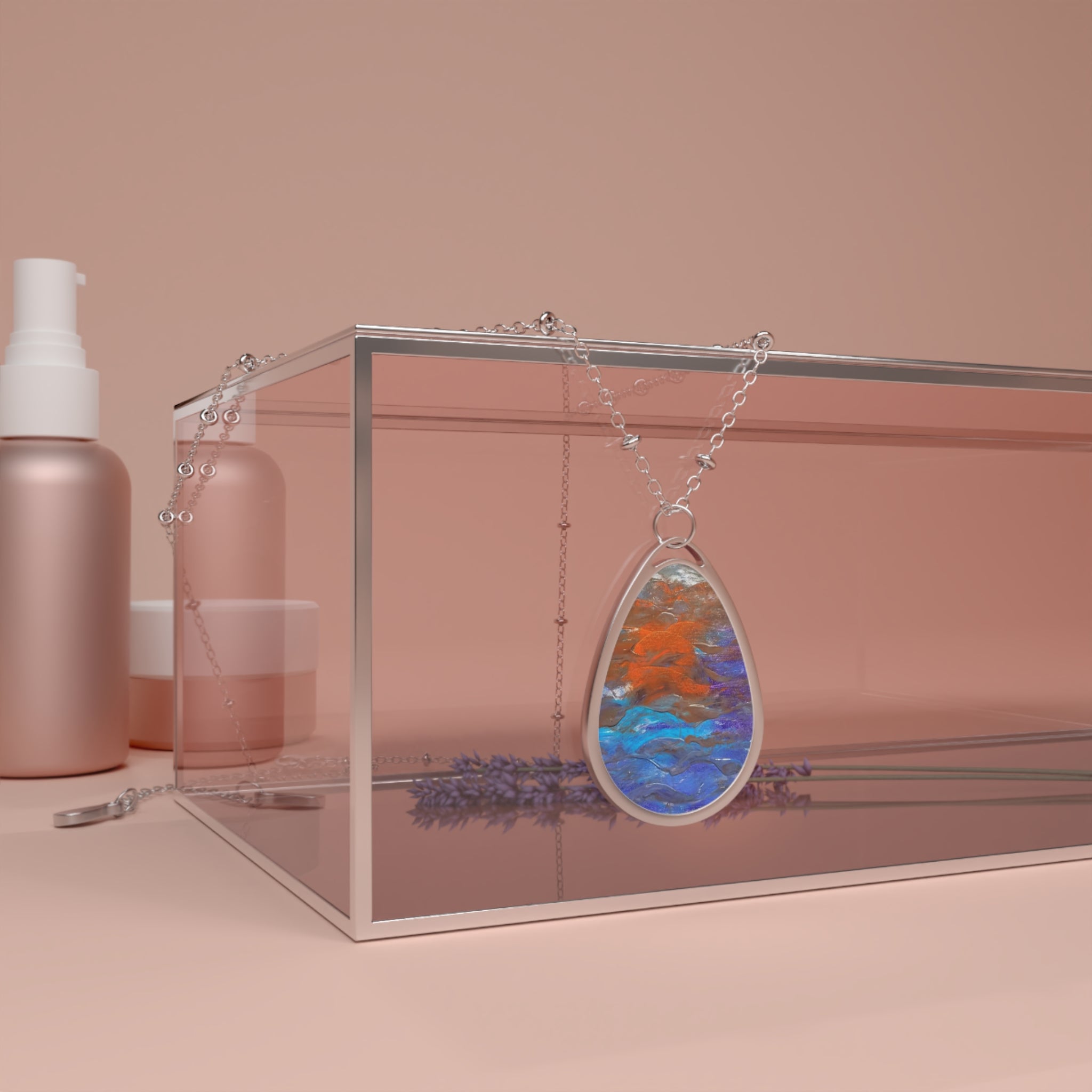 Sunset Oval Necklace — Sunset Jewelry Pendant