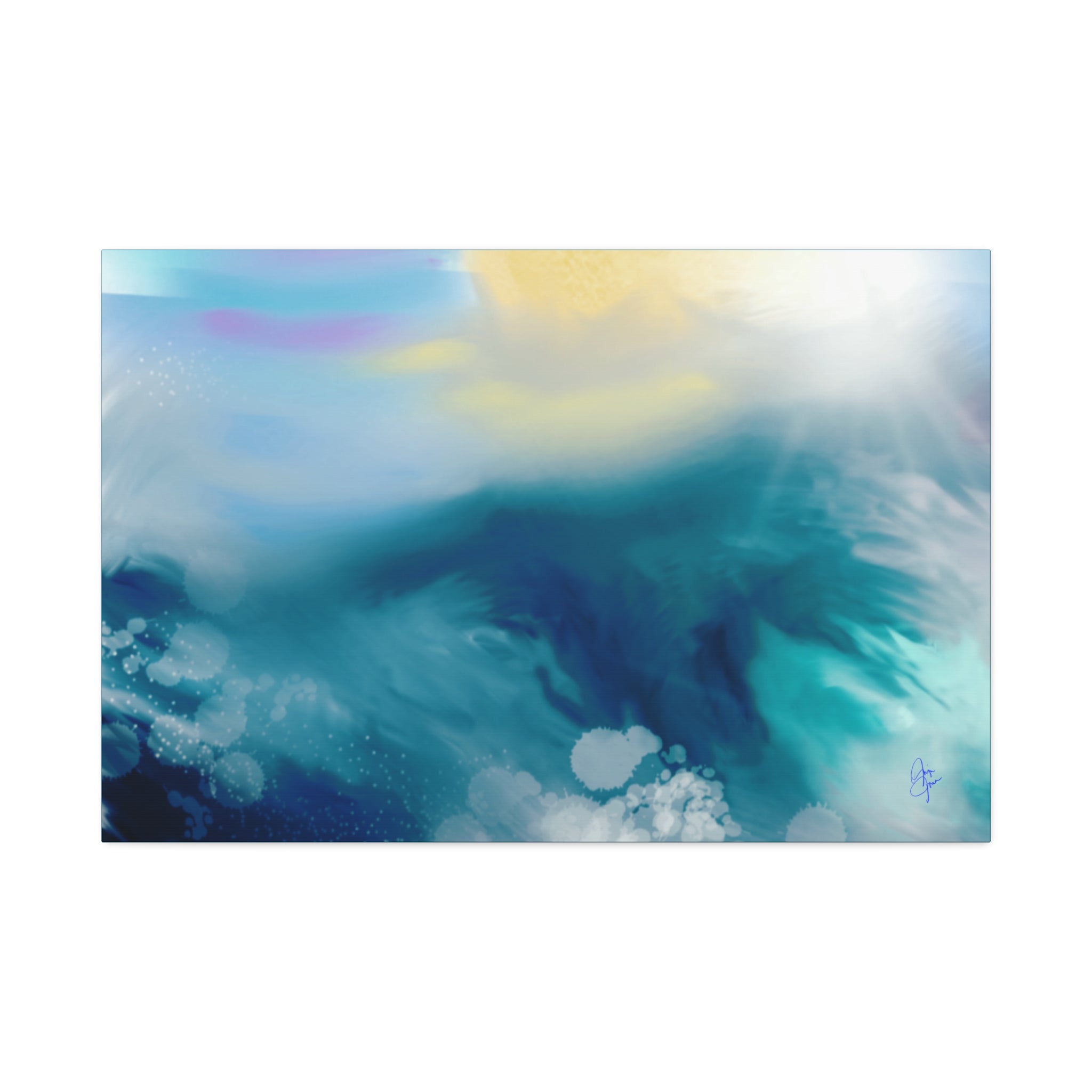 Ocean Sunrise Abstract Canvas Print — Stretched 1.5"